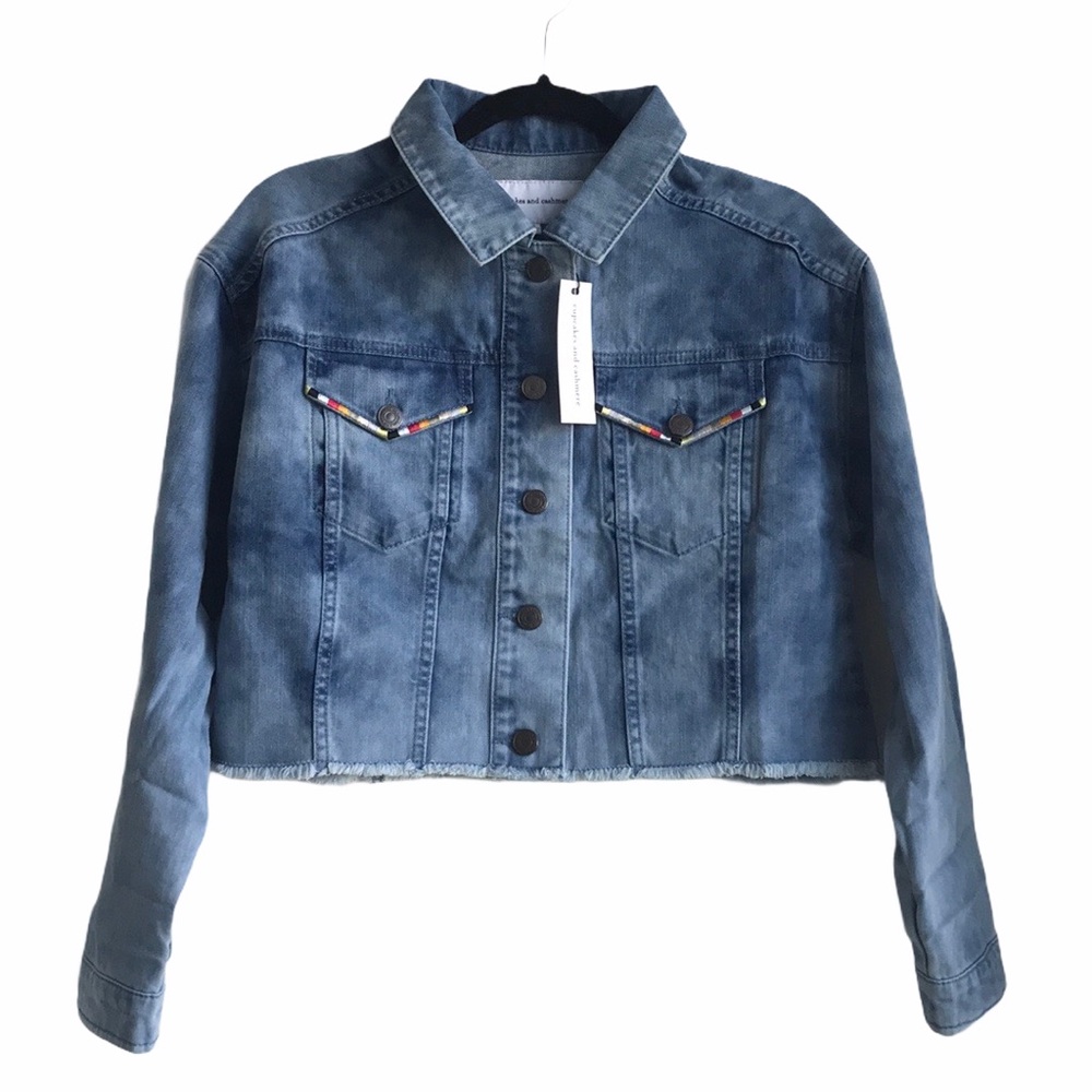 Cupcakes & Cashmere Raw Hem denim jacket